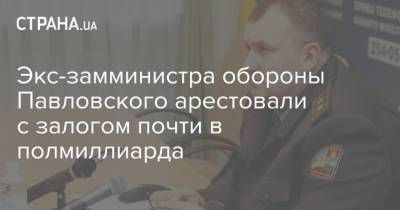 Петр Порошенко - Игорь Павловский - Экс-замминистра обороны Павловского арестовали с залогом почти в полмиллиарда - strana.ua - Украина - Минобороны
