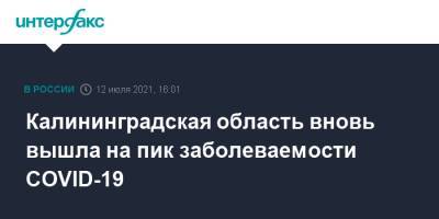 Калининградская область вновь вышла на пик заболеваемости COVID-19 - interfax.ru - Москва - Калининградская обл.