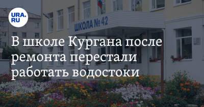 В школе Кургана после ремонта перестали работать водостоки. Видео - ura.news
