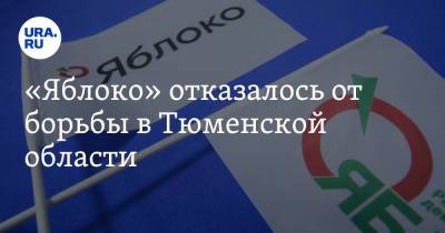 «Яблоко» отказалось от борьбы в Тюменской области - ura.news - Россия - Тюменская обл.