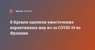 Владимир Путин - Дмитрий Песков - Татьяна Голикова - Анна Попова - Михаил Мурашко - В Кремле оценили ужесточения карантинных мер из-за COVID-19 во Франции - ren.tv - Россия - Франция