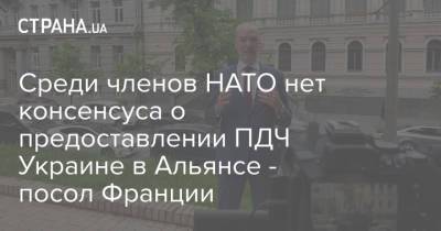 Этьен Де-Понсен - Среди членов НАТО нет консенсуса о предоставлении ПДЧ Украине в Альянсе - посол Франции - strana.ua - Украина - Франция - Брюссель