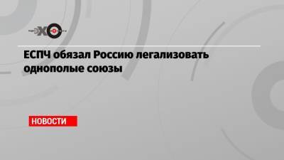 ЕСПЧ обязал Россию легализовать однополые союзы - echo.msk.ru - Москва - Россия - Тверь