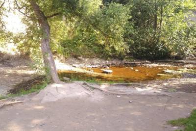 Малый Саблинский водопад в Ленобласти иссох из-за 30-градусной жары - spb.mk.ru - Ленинградская обл. - район Тосненский