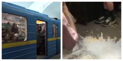 Киевское метро залили молоком, необычное видео: "решили пошутить" - politeka.net - Украина - Киев
