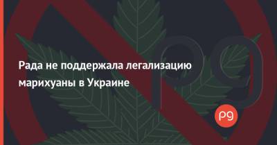 Рада не поддержала легализацию марихуаны в Украине - thepage.ua - Украина