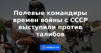 Полевые командиры времен войны с СССР выступили против талибов - news.mail.ru - Россия - США - Лондон - Афганистан