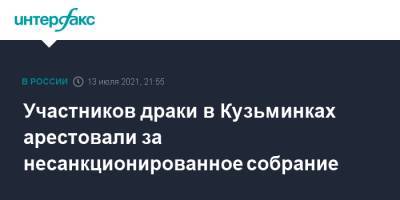 Участников драки в Кузьминках арестовали за несанкционированное собрание - interfax.ru - Москва