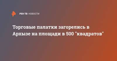 Торговые палатки загорелись в Архызе на площади в 500 "квадратов" - ren.tv - Россия - респ. Карачаево-Черкесия