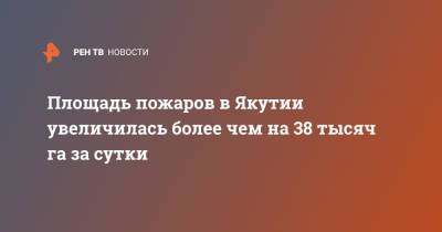 Площадь пожаров в Якутии увеличилась более чем на 38 тысяч га за сутки - ren.tv - Россия - респ. Саха