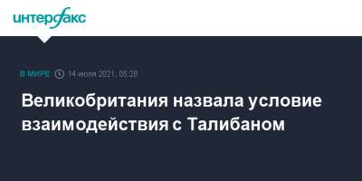 Бен Уоллес - Великобритания назвала условие взаимодействия с Талибаном - interfax.ru - Москва - Россия - Англия - Афганистан - Великобритания - Талибан