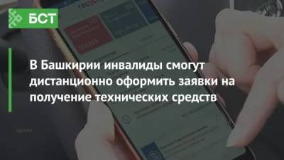 В Башкирии инвалиды смогут дистанционно оформить заявки на получение технических средств - bash.news - Башкирия