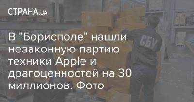В "Борисполе" нашли незаконную партию техники Apple и драгоценностей на 30 миллионов. Фото - strana.ua - Украина