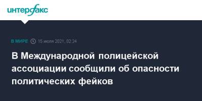 Юрий Жданов - В Международной полицейской ассоциации сообщили об опасности политических фейков - interfax.ru - Москва