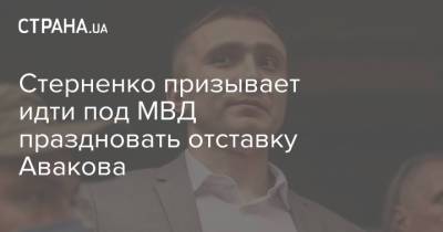 Владимир Зеленский - Арсен Аваков - Джордж Кент - Сергей Стерненко - Стерненко призывает идти под МВД праздновать отставку Авакова - strana.ua - США - Украина