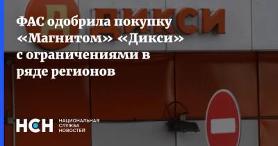 ФАС одобрила покупку «Магнитом» «Дикси» с ограничениями в ряде регионов - nsn.fm