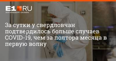 Артем Устюжанин - За сутки у свердловчан подтвердилось больше случаев COVID-19, чем за полтора месяца в первую волну - e1.ru - Екатеринбург - Свердловская обл.