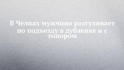 В Челнах мужчина разгуливает по подъезду в дубленке и с топором - chelny-izvest.ru