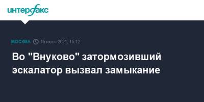Во "Внуково" затормозивший эскалатор вызвал замыкание - interfax.ru - Москва
