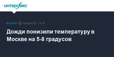 Дожди понизили температуру в Москве на 5-8 градусов - interfax.ru - Москва - Россия