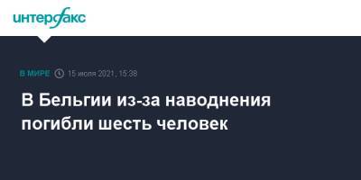 В Бельгии из-за наводнения погибли шесть человек - interfax.ru - Москва - Бельгия - Германия