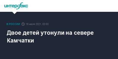 Двое детей утонули на севере Камчатки - interfax.ru - Москва - Россия - Камчатский край