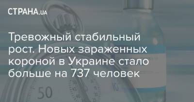 Тревожный стабильный рост. Новых зараженных короной в Украине стало больше на 737 человек - strana.ua - Украина - Киев - Киевская обл. - Одесская обл. - Полтавская обл. - Донецкая обл.