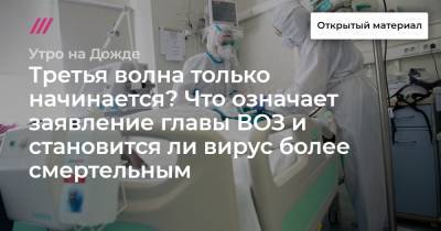 Третья волна только начинается? Что означает заявление главы ВОЗ и становится ли вирус более смертельным - tvrain.ru - Россия - Санкт-Петербург