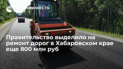 Михаил Дегтярев - Правительство выделило на ремонт дорог в Хабаровском крае еще 800 млн руб - realty.ria.ru - Россия - Хабаровский край - Хабаровск