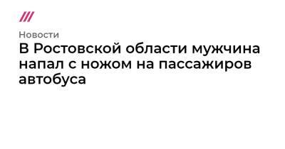 В Ростовской области мужчина напал с ножом на пассажиров автобуса - tvrain.ru - Россия - Ростовская обл.