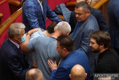Юлий Тимошенко - Никита Потураев - Вадим Ивченко - Николай Сольский - Депутаты снова подрались в Раде - kp.ua - Украина
