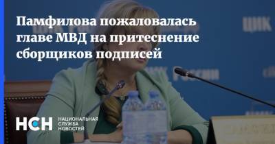 Владимир Колокольцев - Элла Памфилова - Памфилова пожаловалась главе МВД на притеснение сборщиков подписей - nsn.fm