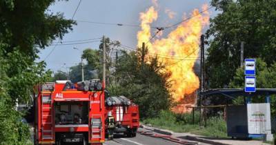 Алексей Кулемзин - В Донецке взорвался газопровод: огонь поднимался не десятки метров вверх (фото, видео) - focus.ua - Украина - Донецк - Донецкая обл.