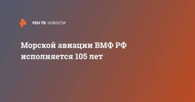 Николай Евменов - Морской авиации ВМФ РФ исполняется 105 лет - ren.tv - Россия