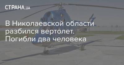 В Николаевской области разбился вертолет. Погибли два человека - strana.ua - Россия - Украина - Николаевская обл. - Томск - район Николаевский