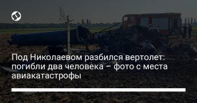 Под Николаевом разбился вертолет: погибли два человека – фото с места авиакатастрофы - liga.net - Украина - Николаев - г. Бухарест - район Николаевский