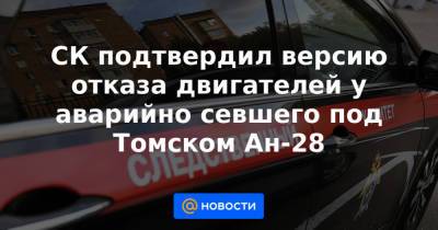 СК подтвердил версию отказа двигателей у аварийно севшего под Томском Ан-28 - news.mail.ru - Томск - Томская обл.