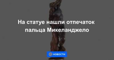 Анна Лысенко - На статуе нашли отпечаток пальца Микеланджело - news.mail.ru - Англия - Рим