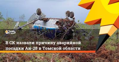 В СК назвали причину аварийной посадки Ан-28 в Томской области - ridus.ru - Томск - Томская обл.