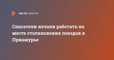 Спасатели начали работать на месте столкновения поездов в Приамурье - ren.tv - Амурская обл.