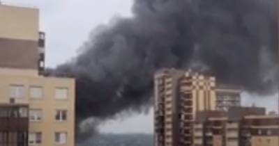 Пожар на складе покрышек в Подмосковье попал на видео - moslenta.ru - Московская обл.