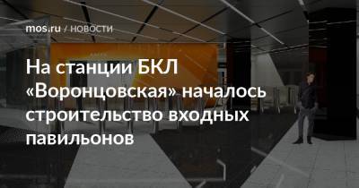 Андрей Бочкарев - На станции БКЛ «Воронцовская» началось строительство входных павильонов - mos.ru - Москва