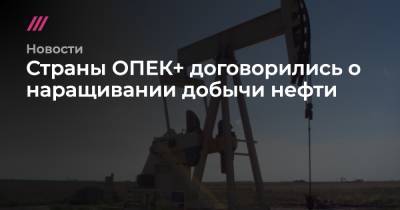 Александр Новак - Страны ОПЕК+ договорились о наращивании добычи нефти - tvrain.ru - Россия - Саудовская Аравия