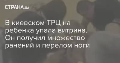В киевском ТРЦ на ребенка упала витрина. Он получил множество ранений и перелом ноги - strana.ua - Украина - Киев
