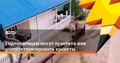Наталья Костенко - Подтопленцам могут простить или реструктуризировать кредиты - ridus.ru - Россия - Крым - Краснодарский край
