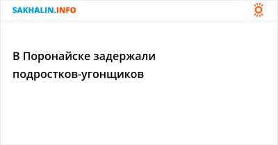 В Поронайске задержали подростков-угонщиков - sakhalin.info - Россия - Поронайск