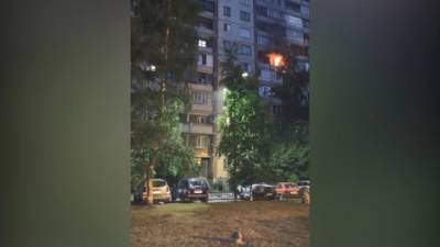 Очевидцы: при пожаре в квартире на Испытателей погиб человек - piter.tv - Санкт-Петербург