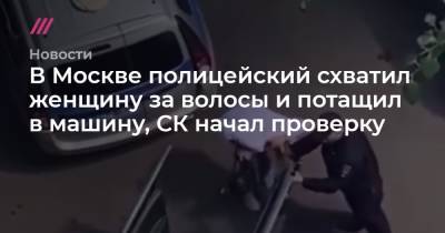 В Москве полицейский схватил женщину за волосы и потащил в машину, СК начал проверку - tvrain.ru - Москва - район Московские