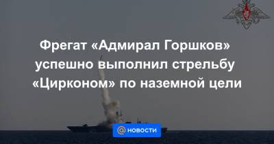 Владимир Путин - Фрегат «Адмирал Горшков» успешно выполнил стрельбу «Цирконом» по наземной цели - news.mail.ru - Россия