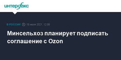 Оксана Лут - Минсельхоз планирует подписать соглашение с Ozon - interfax.ru - Москва
